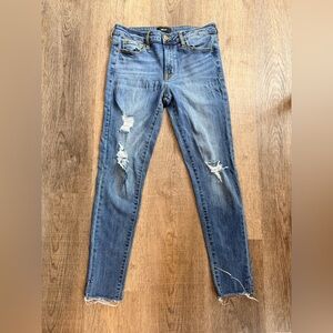 Vervet Classic Blue Distressed Skinny Jeans Size 29